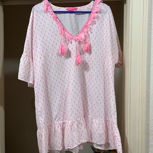 GUC Lilly Pulitzer-Kipper Cover Up Tunic Womans size L XL